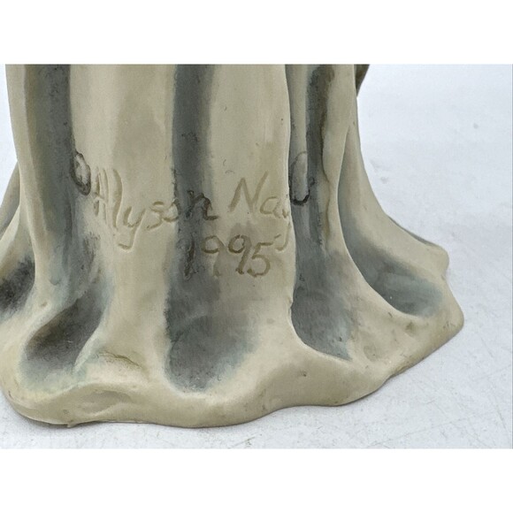 Vintage Allyson Nagel Snow Wizard w/ Tree Figurine Signed 1995 Holiday Decor - Picture 8 of 12